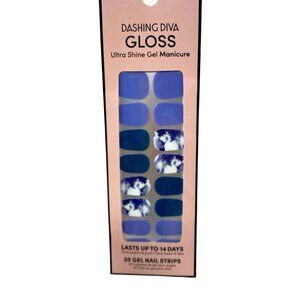 Dashing Diva Gel Nail Strips Gloss Ultra Shine Manicure In the Clouds